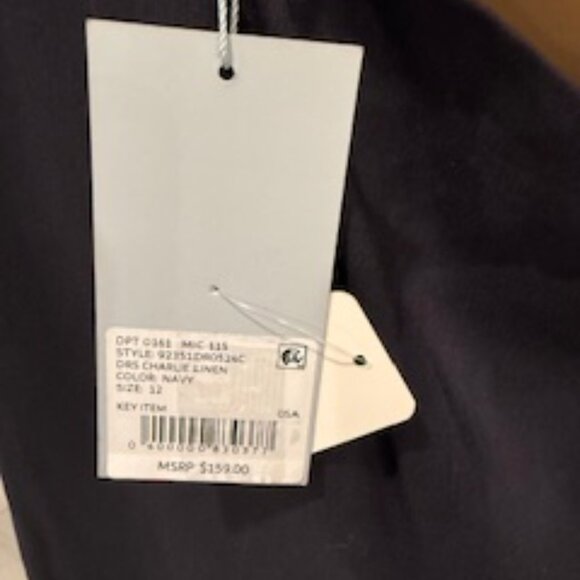 Antonio Melani Navy One-Shoulder Linen Dress with Bow Detail – Size 12 - Picture 9 of 9